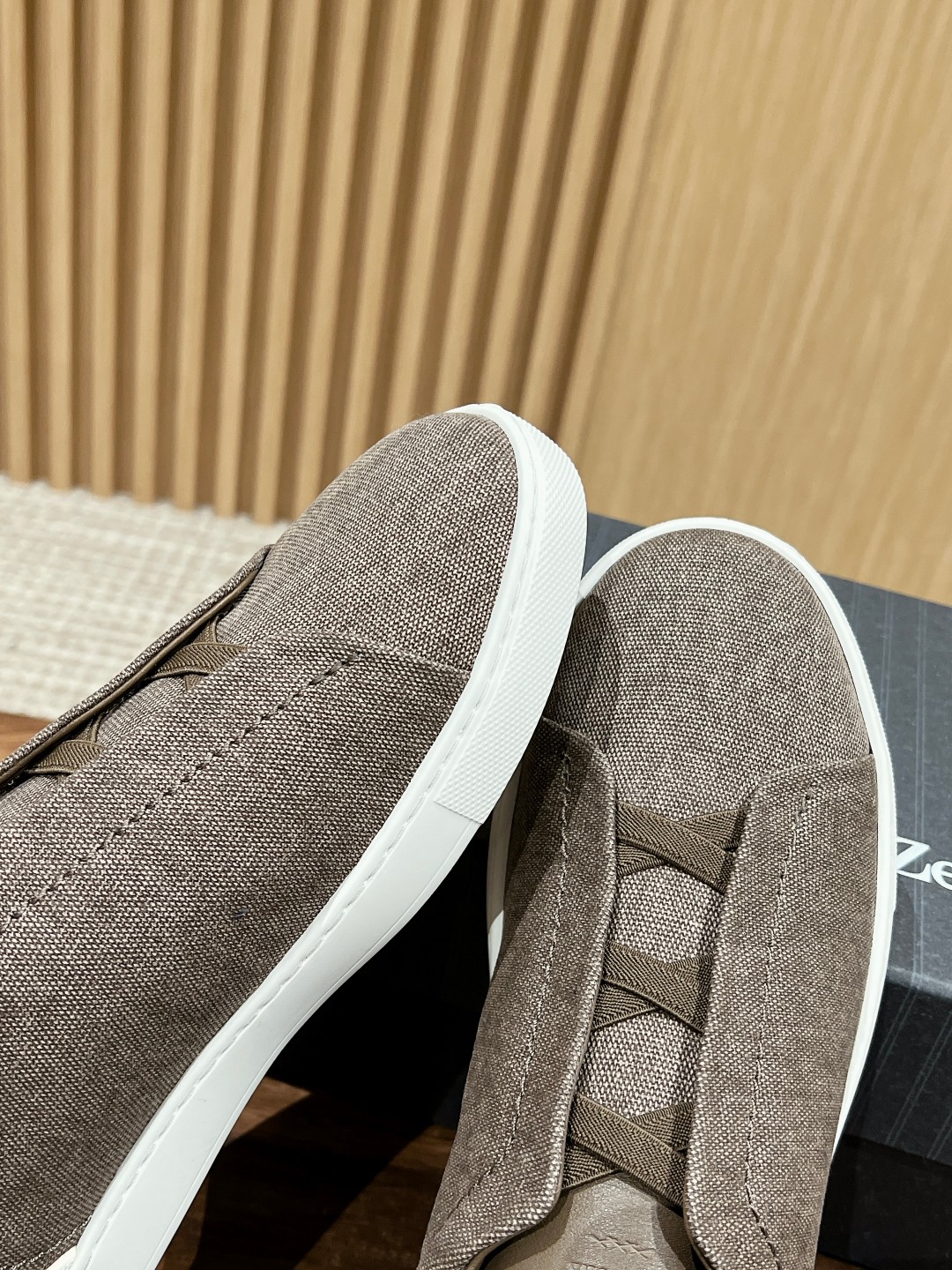 Ermenegildo Zegna Sustainable Wool Sneakers with Triple Stitch Detail - 图片 6