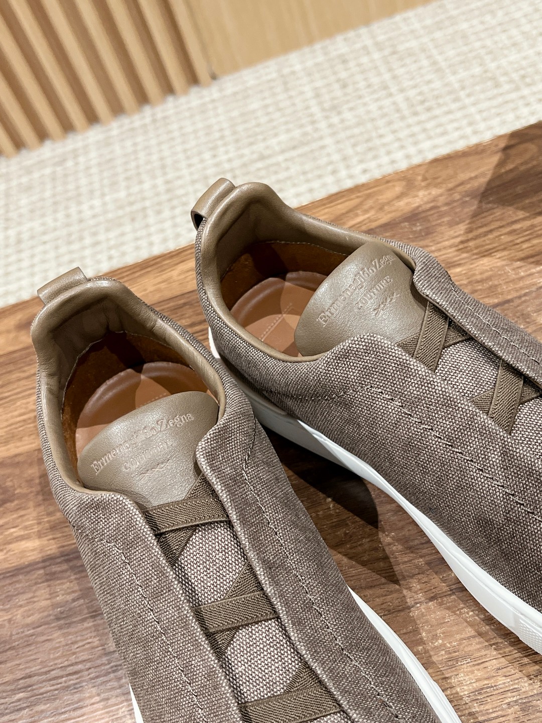 Ermenegildo Zegna Sustainable Wool Sneakers with Triple Stitch Detail - 图片 8