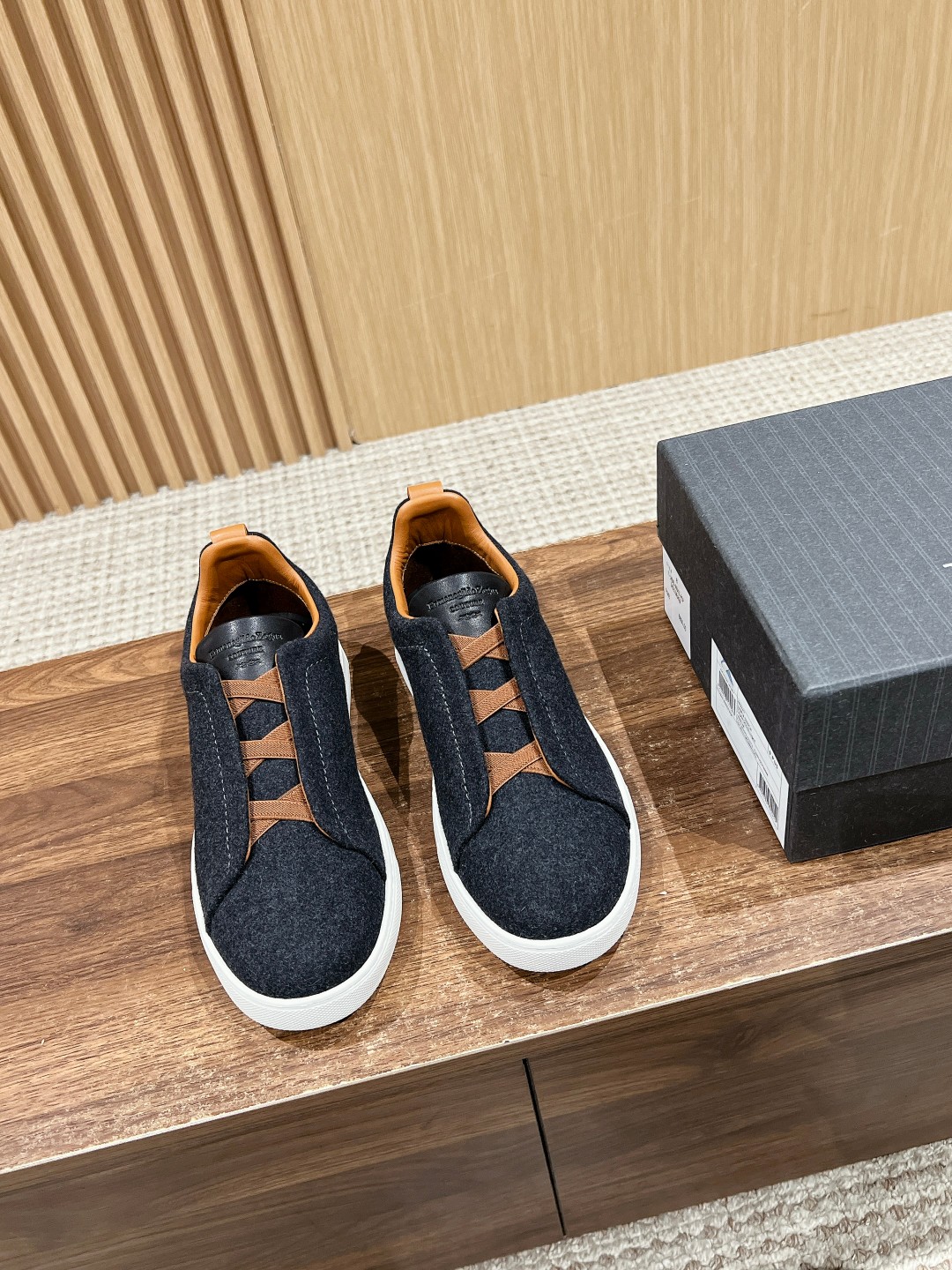 Ermenegildo Zegna Sustainable Wool Triple Stitch Sneakers with Regenerative Materials - 图片 1
