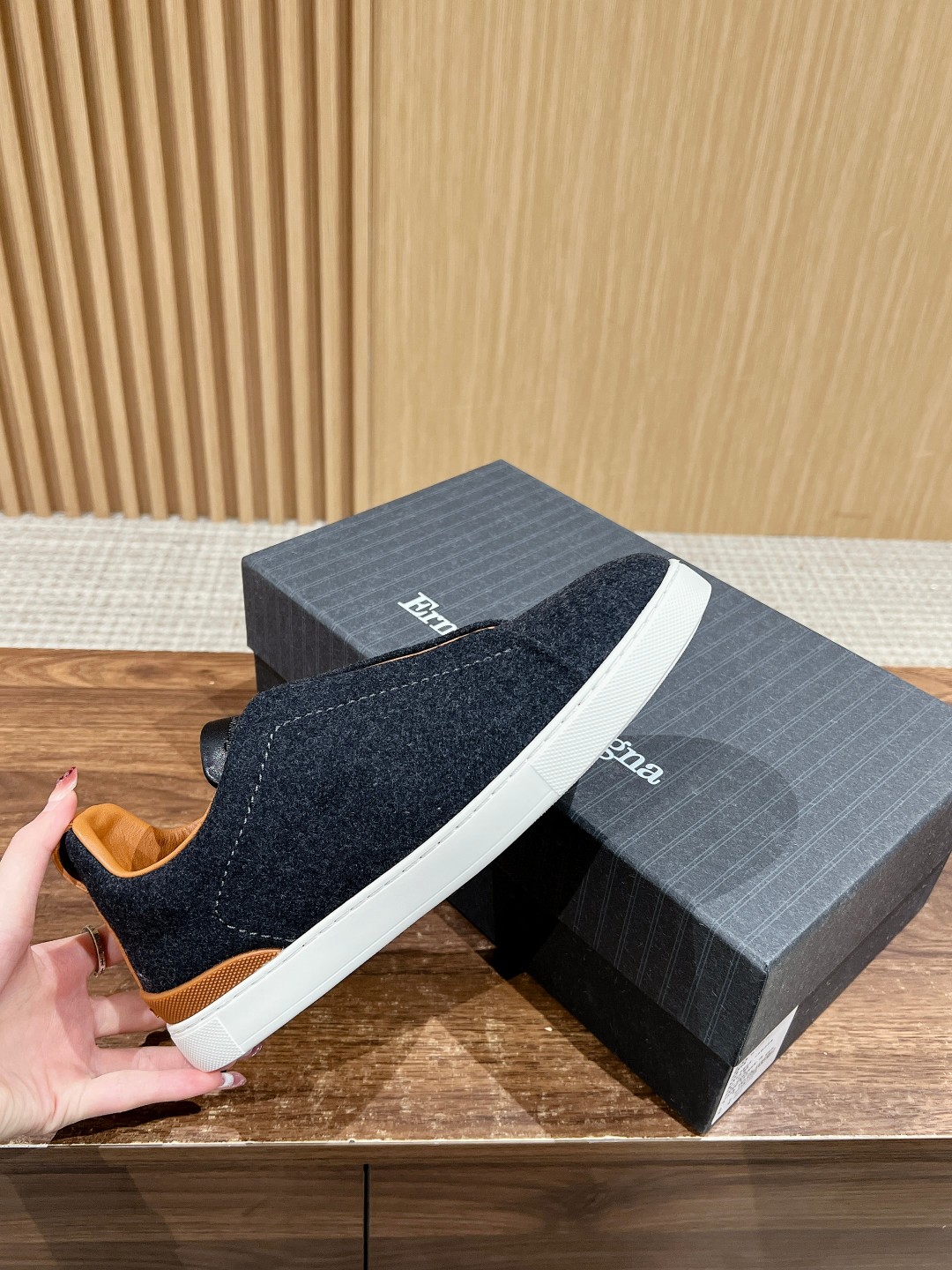 Ermenegildo Zegna Sustainable Wool Triple Stitch Sneakers with Regenerative Materials - 图片 5