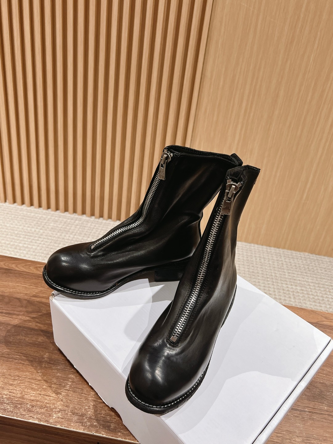 Unique Handmade Shoes: Guidi #Guetti Chelsea Wrinkles Rehabilitation - 图片 4
