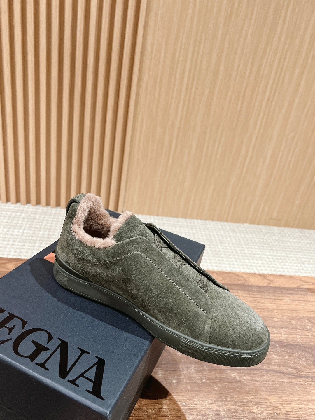 Ermenegildo Zegna Leather Sneakers with Triple StitchTM Detail and Rubber Soles - 图片 3
