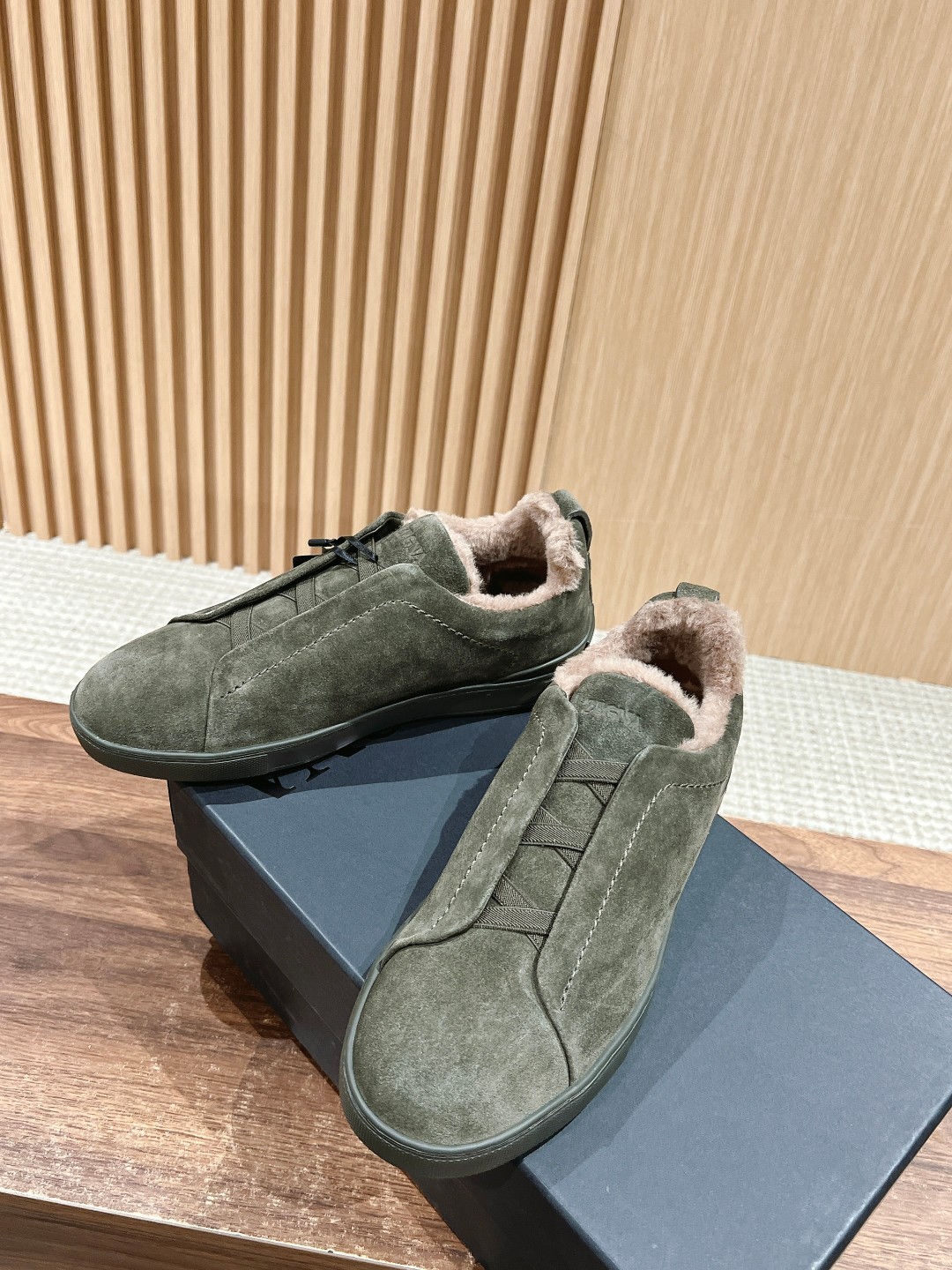 Ermenegildo Zegna Leather Sneakers with Triple StitchTM Detail and Rubber Soles - 图片 4