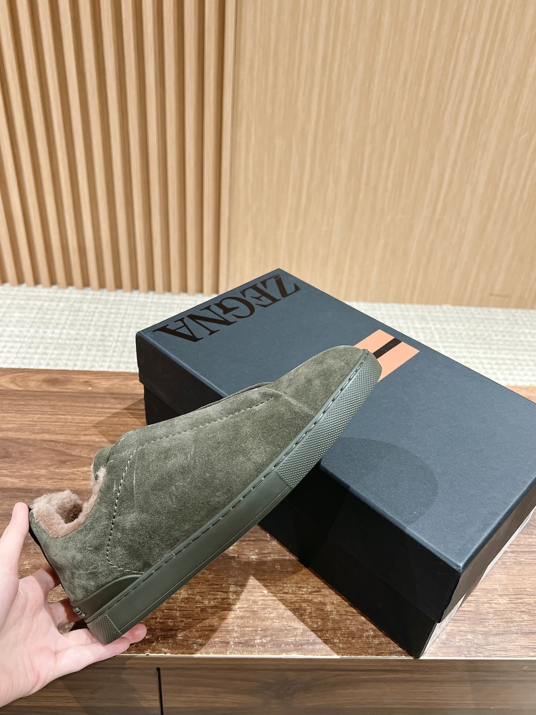 Ermenegildo Zegna Leather Sneakers with Triple StitchTM Detail and Rubber Soles - 图片 5