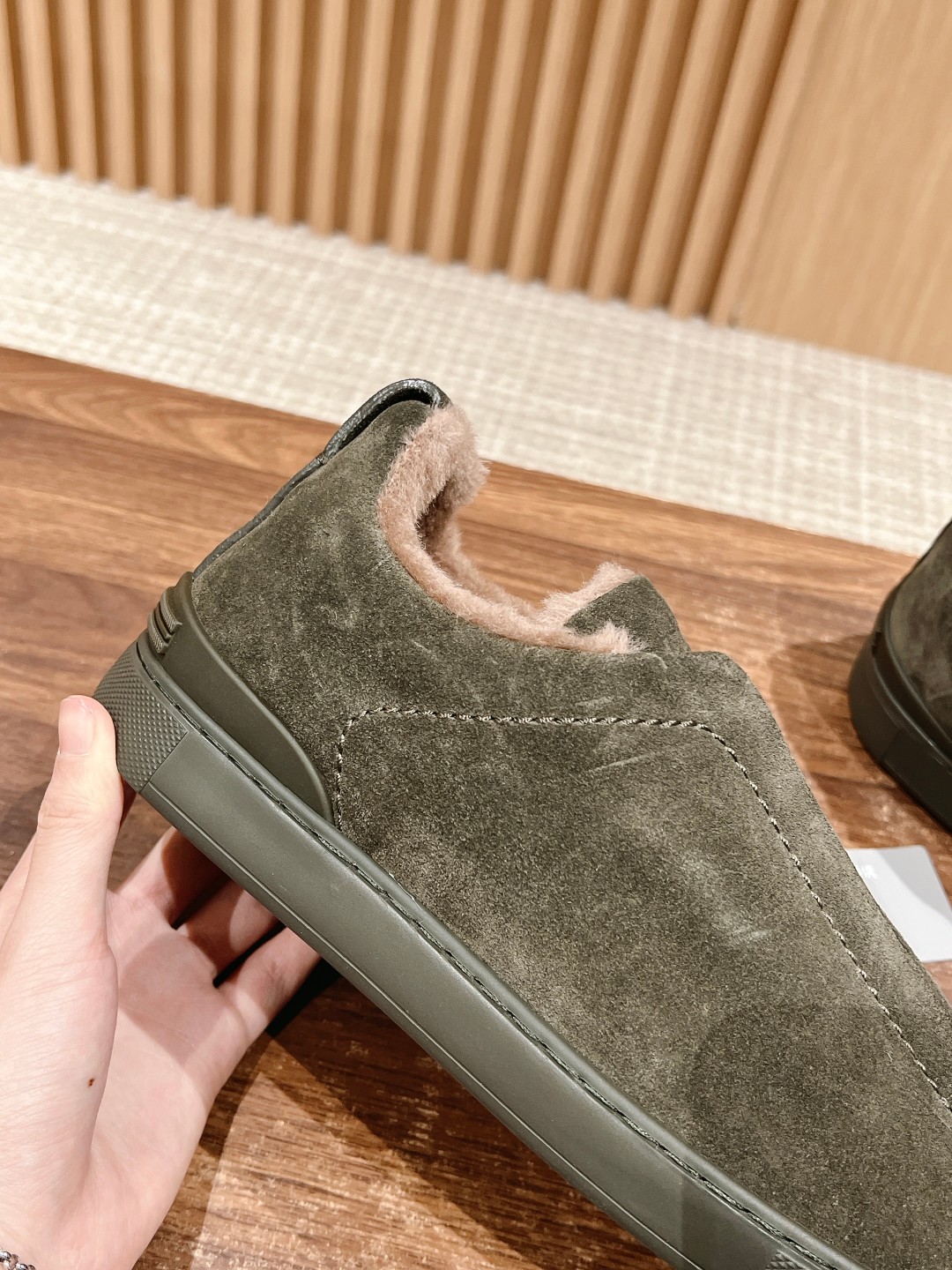 Ermenegildo Zegna Leather Sneakers with Triple StitchTM Detail and Rubber Soles - 图片 7