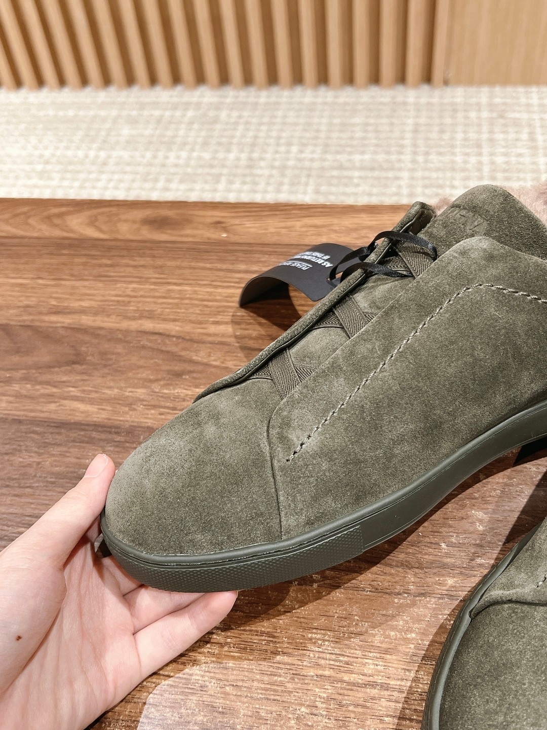 Ermenegildo Zegna Leather Sneakers with Triple StitchTM Detail and Rubber Soles - 图片 8