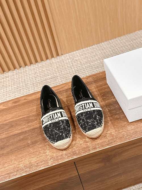 Dior Granville Espadrille Flats in Blique Jacquard Embroidery
