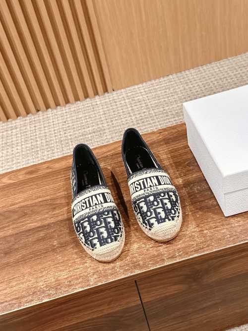Dior Granville Espadrille Flats in Blue Oblique Jacquard - Classic Style 1 Dior Granville Espadrille Flats in Blue Oblique Jacquard - Classic Style