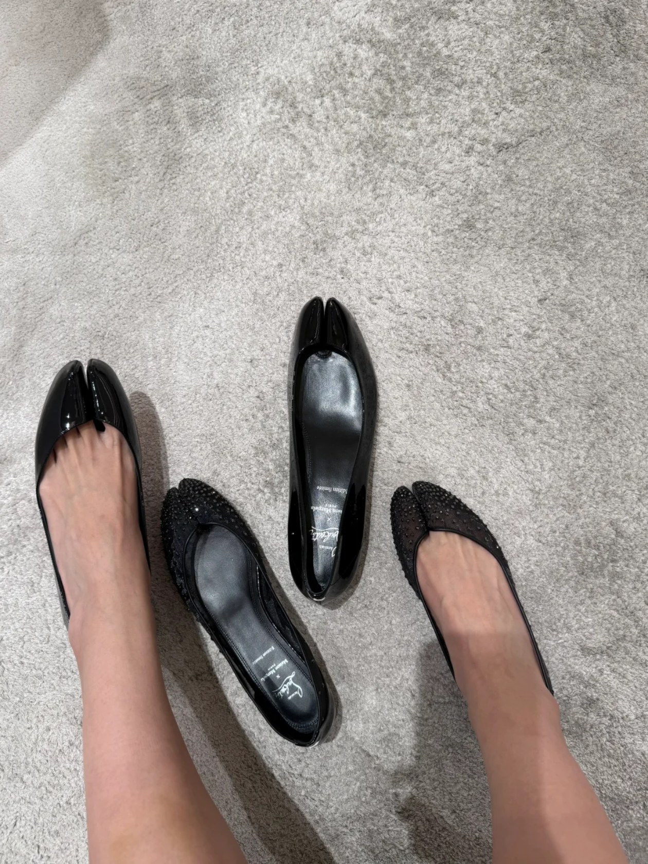 NO:259191,Reference to the picture on the upper foot #, split toe shoes19860909上脚图参考#,分趾鞋,Women's Shoes