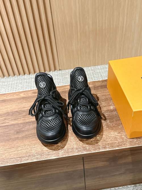 Louis Vuitton Archlight Black Leather and Mesh Women's Sneakers