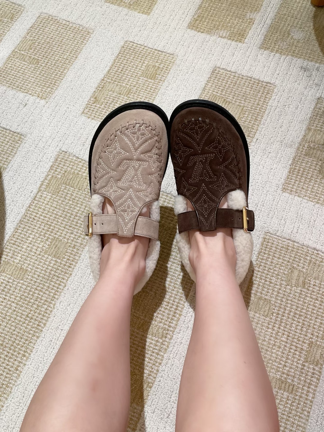 NO:559092,Upper foot picture reference #, loafers, fur shoes, loafers19860909上脚图参考#,乐福鞋毛毛鞋,loafers,Women's Shoes