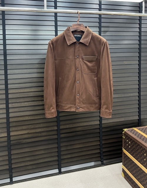 Zegna Suede Leather Lightweight Down Jacket - Stylish & Functional 1 Zegna Suede Leather Lightweight Down Jacket - Stylish & Functional