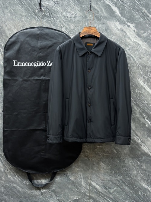Ermenegildo Zegna Cotton Blend Lightweight Jacket, Slim Fit, Versatile 1 Ermenegildo Zegna Cotton Blend Lightweight Jacket, Slim Fit, Versatile