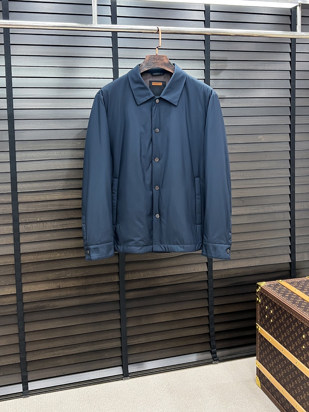 Zegna Heren Katoenen Jas met Revers - Casual, Comfortabel & Stijlvol
