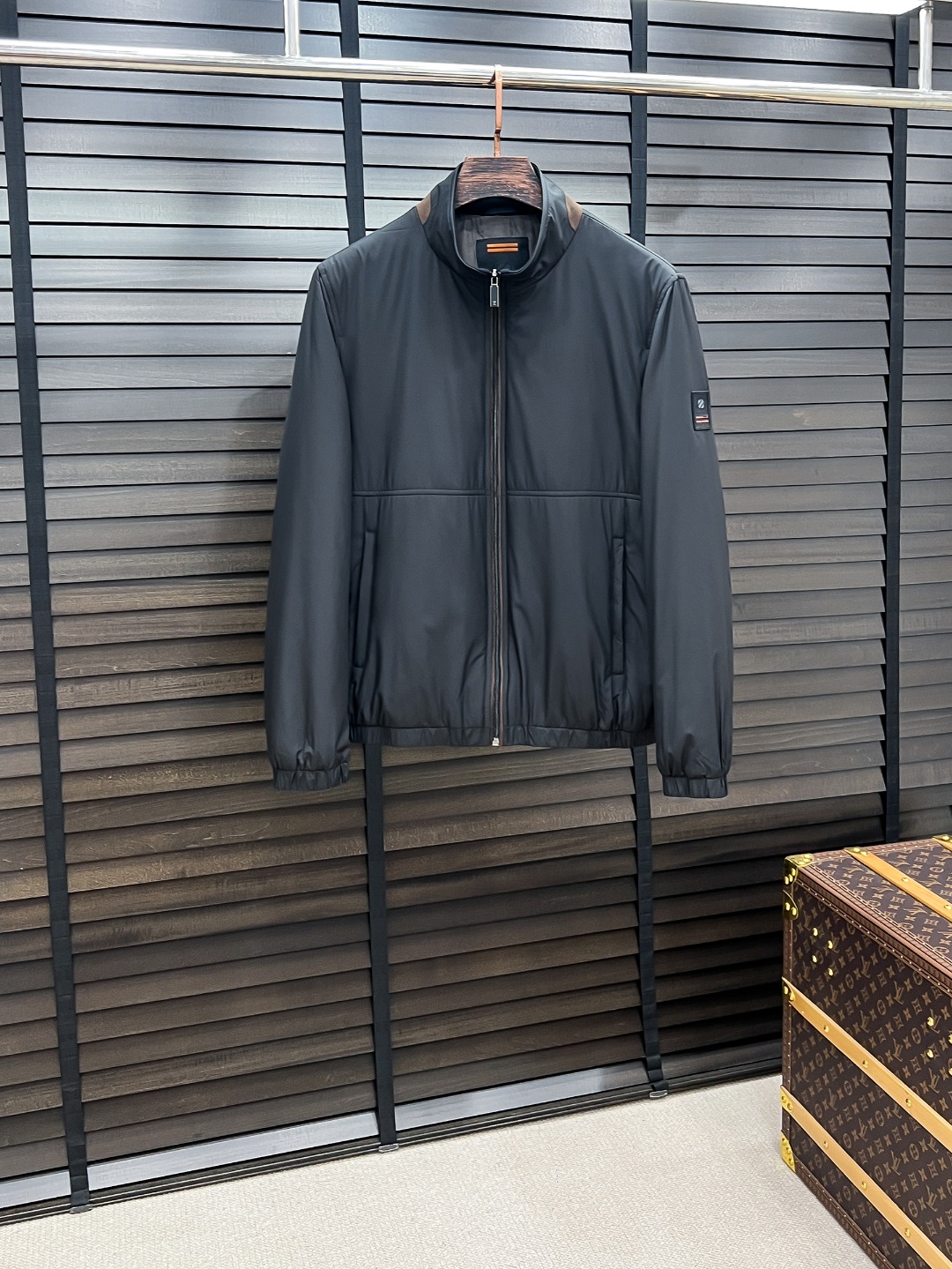 Zegna Men's Casual Stand Collar Padded Lightweight Jacket - Stylish & Warm