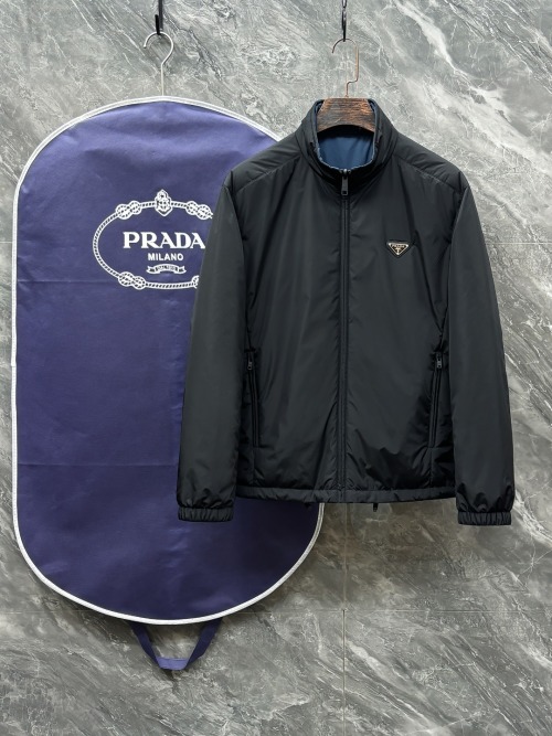 Prada Reversible Padded Jacket Lightweight Warm Stand Collar Coat 1 Prada Reversible Padded Jacket Lightweight Warm Stand Collar Coat