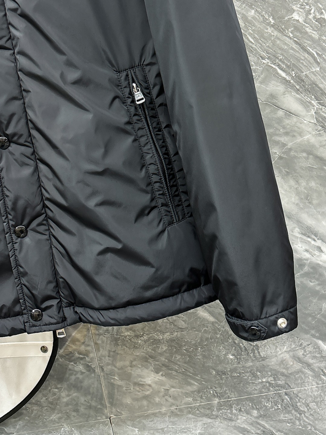 Moncler Men's Black Lightweight Padded Jacket, Stand Collar Coat 6 o 1j2coslvh1iu1jg9v8hd17usp3