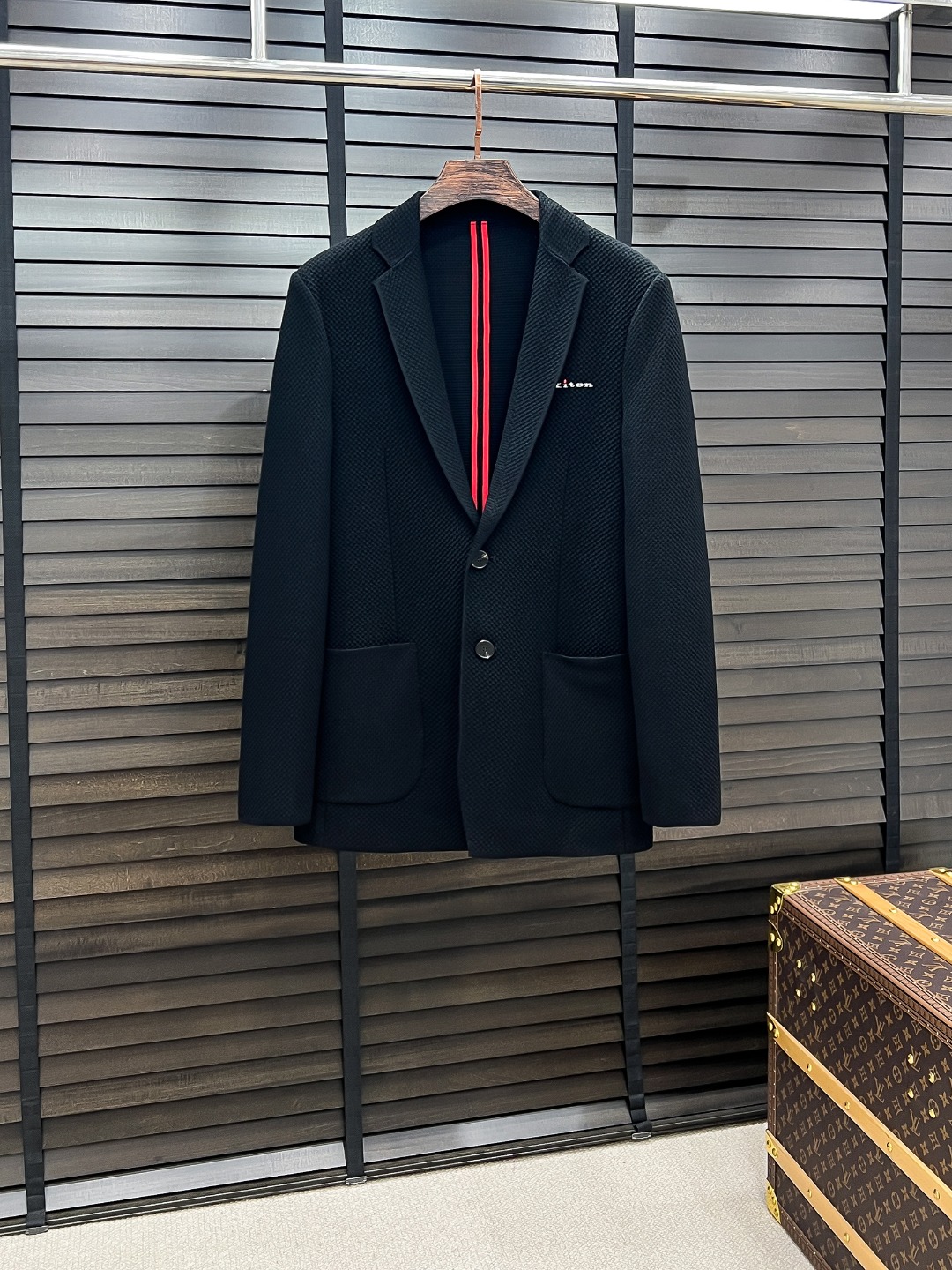 Kiton Heren Blazer - Zakelijk Casual - Wolmix - Zwart - Maat M tot 3XL