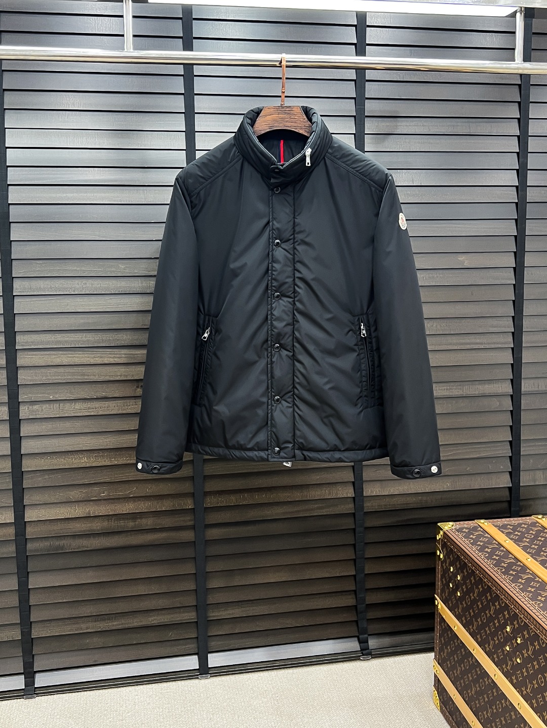 Moncler Heren Stand-Up Kraag Gewatteerd Jack - Stijlvol & Warm voor de Winter