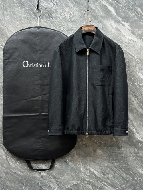 Dior Men's Fall/Winter 2025 Turn-Down Collar Fashion Jacket - Classic Style 1 Dior Men's Fall/Winter 2025 Turn-Down Collar Fashion Jacket - Classic Style