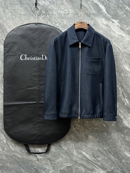 Dior Men's Fall/Winter 2025 Turn-Down Collar Fashion Jacket - Classic Style 1 Dior Men's Fall/Winter 2025 Turn-Down Collar Fashion Jacket - Classic Style
