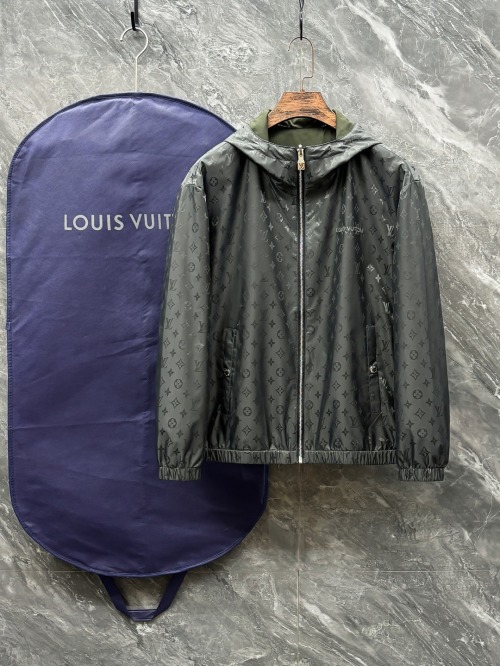 Louis Vuitton Reversible Jacquard Logo Jacket - Stylish & Functional 1 Louis Vuitton Reversible Jacquard Logo Jacket - Stylish & Functional