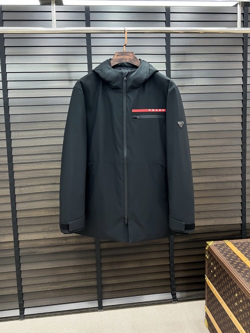 Prada Men's Hooded Padded Jacket - Lightweight, Stylish, and Functional