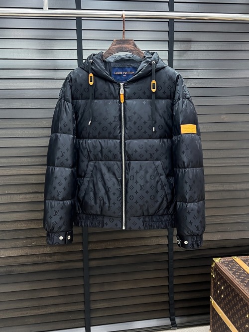 Louis Vuitton Men's Lightweight Down Puffer Jacket Hooded Winter Coat 1 Louis Vuitton Men's Lightweight Down Puffer Jacket Hooded Winter Coat