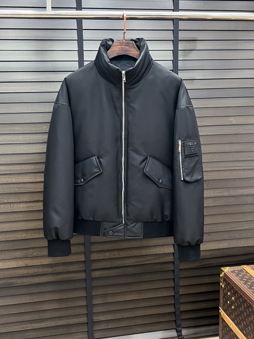 Prada Men's Winter Fashion Stand Collar Lightweight Down Jacket