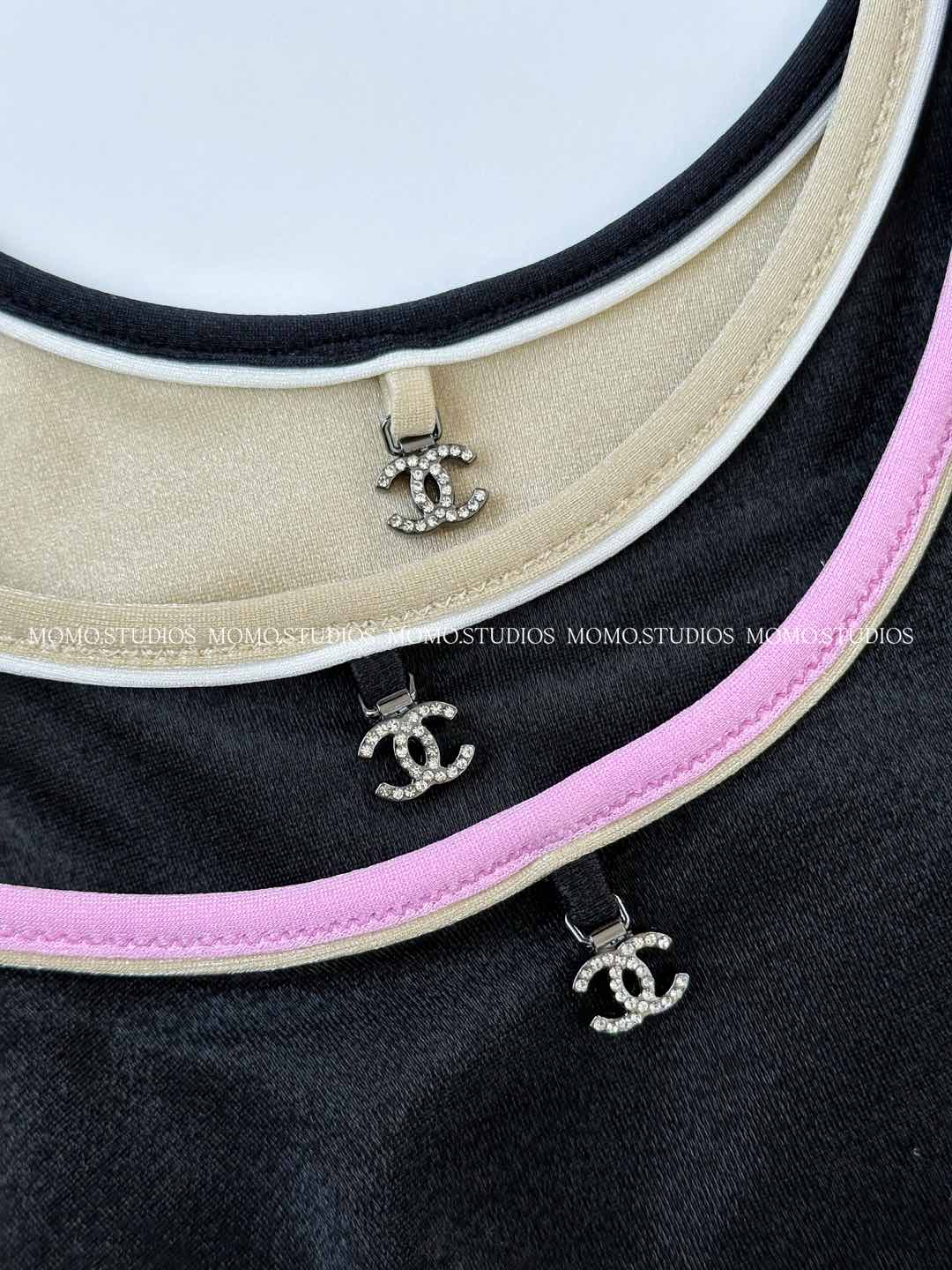 Elegant Chanel-Inspired Black & Pink Swimsuit with Rhinestone Details - Summer 2025 7 i1750131852816 5997 0 7