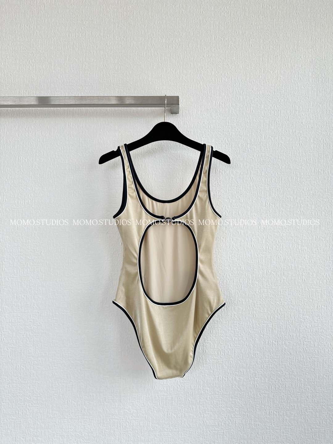 Elegant Chanel-Inspired Black & Pink Swimsuit with Rhinestone Details - Summer 2025 5 i1750131853872 8532 0 5