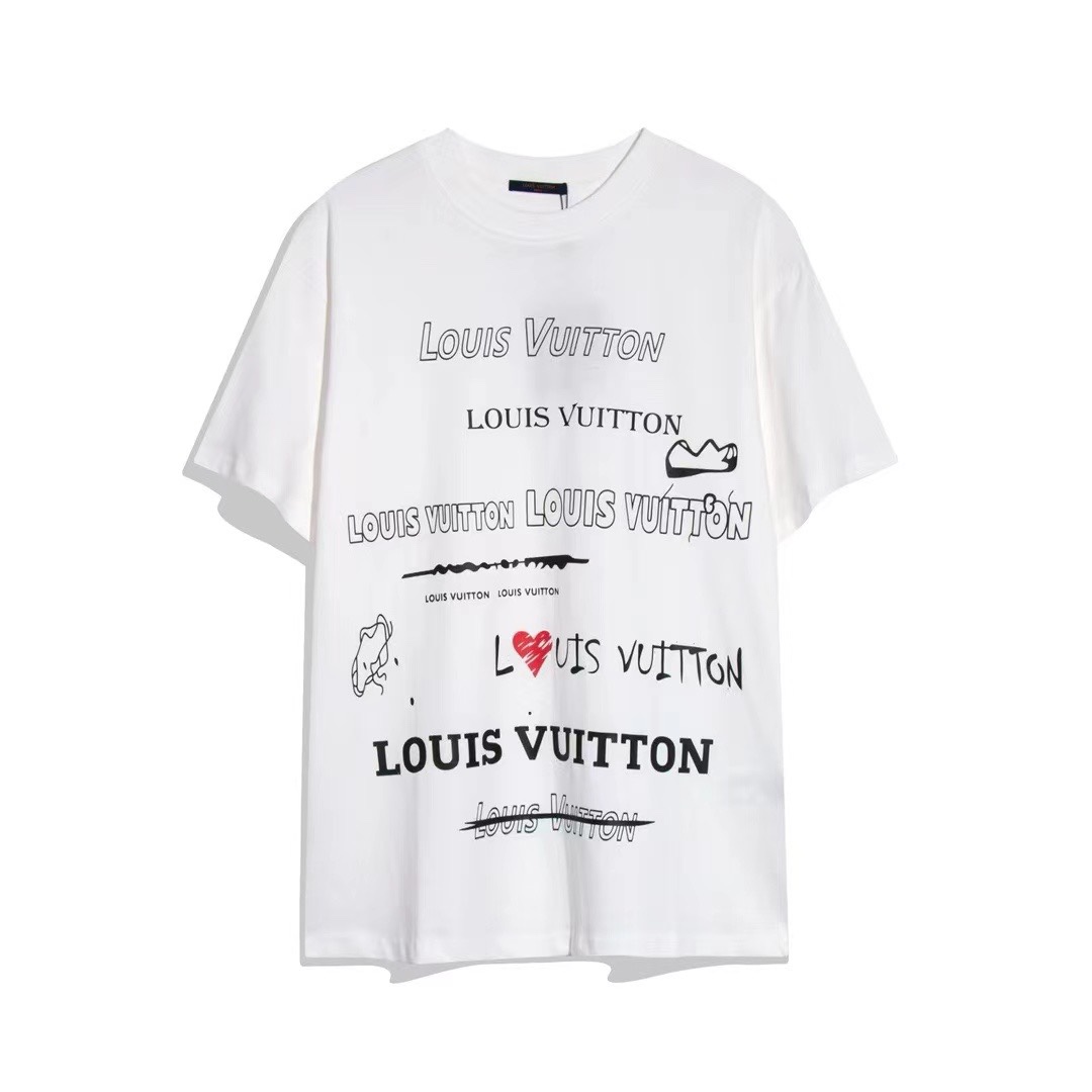 Louis Vuitton AAAAA
 Clothing T-Shirt Short Sleeve