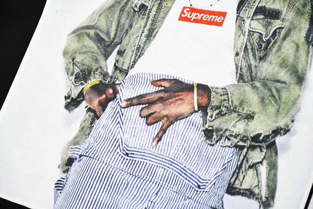 Supreme FW22 Week1 André 3000 Tee in Black & White, Sizes SM to XL - 图片 5