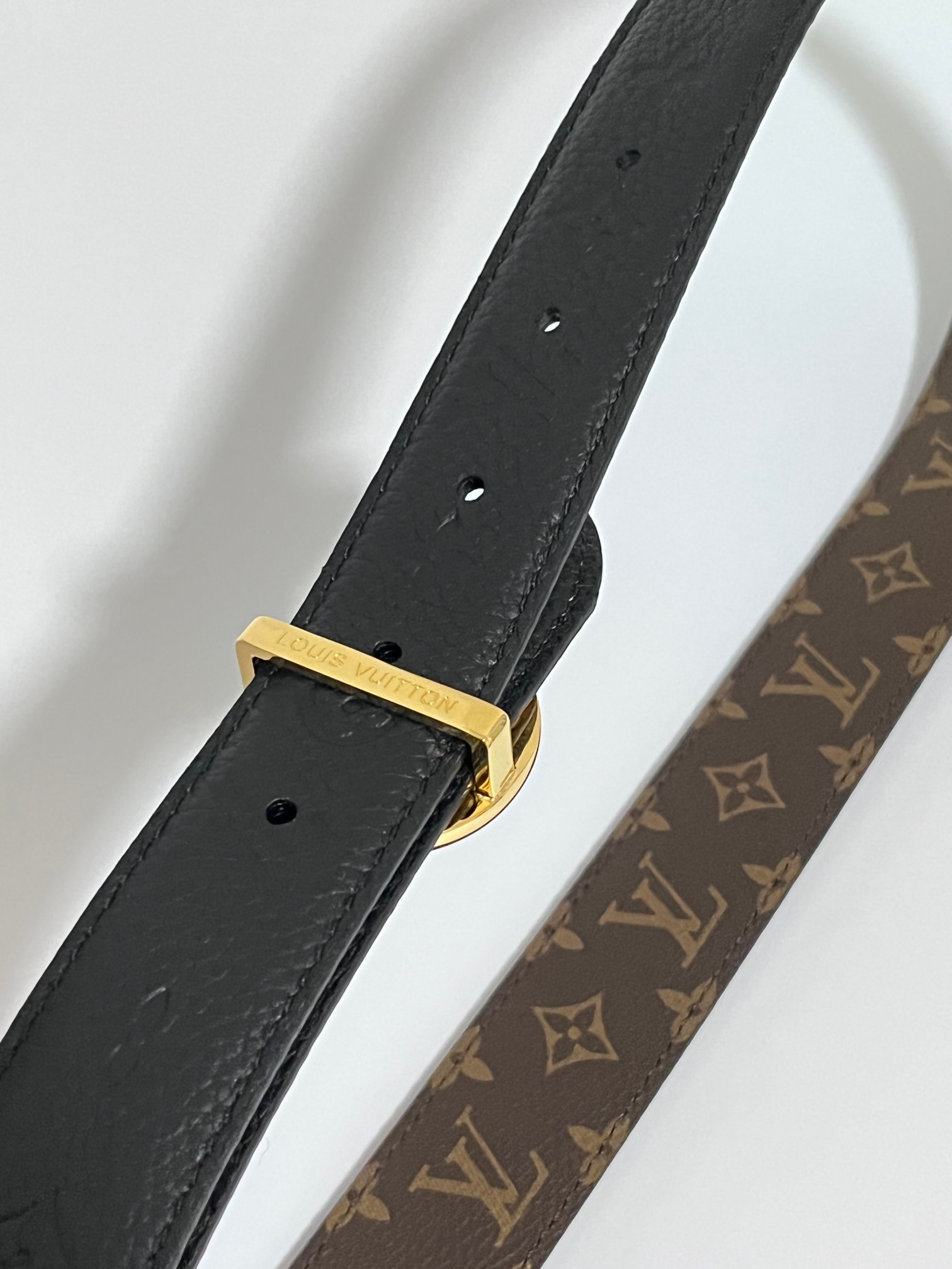 Louis Vuitton 7 Star
 Belts Black Gold Hardware Monogram Canvas