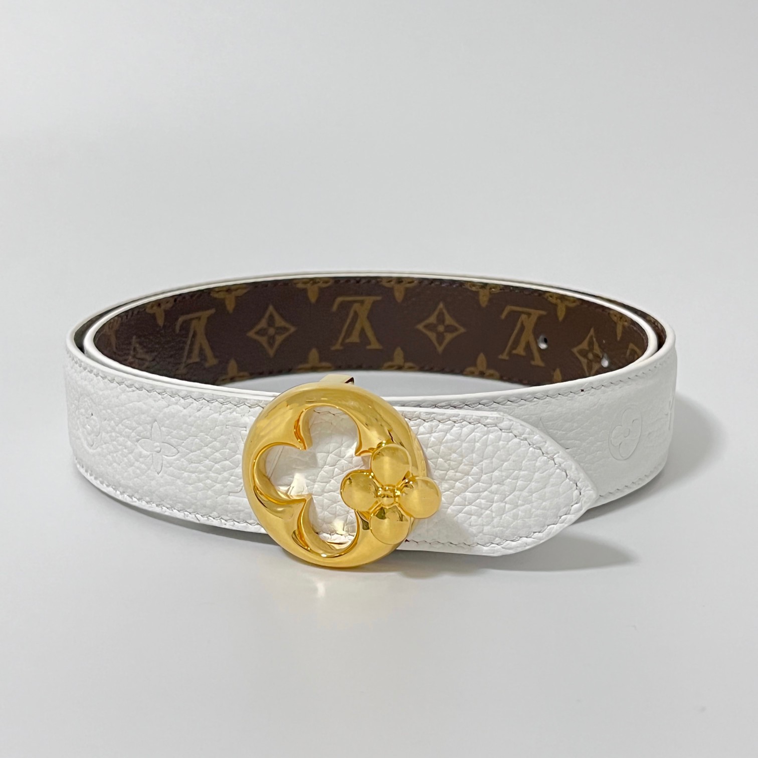 Louis Vuitton Shop
 Belts White Gold Hardware Monogram Canvas