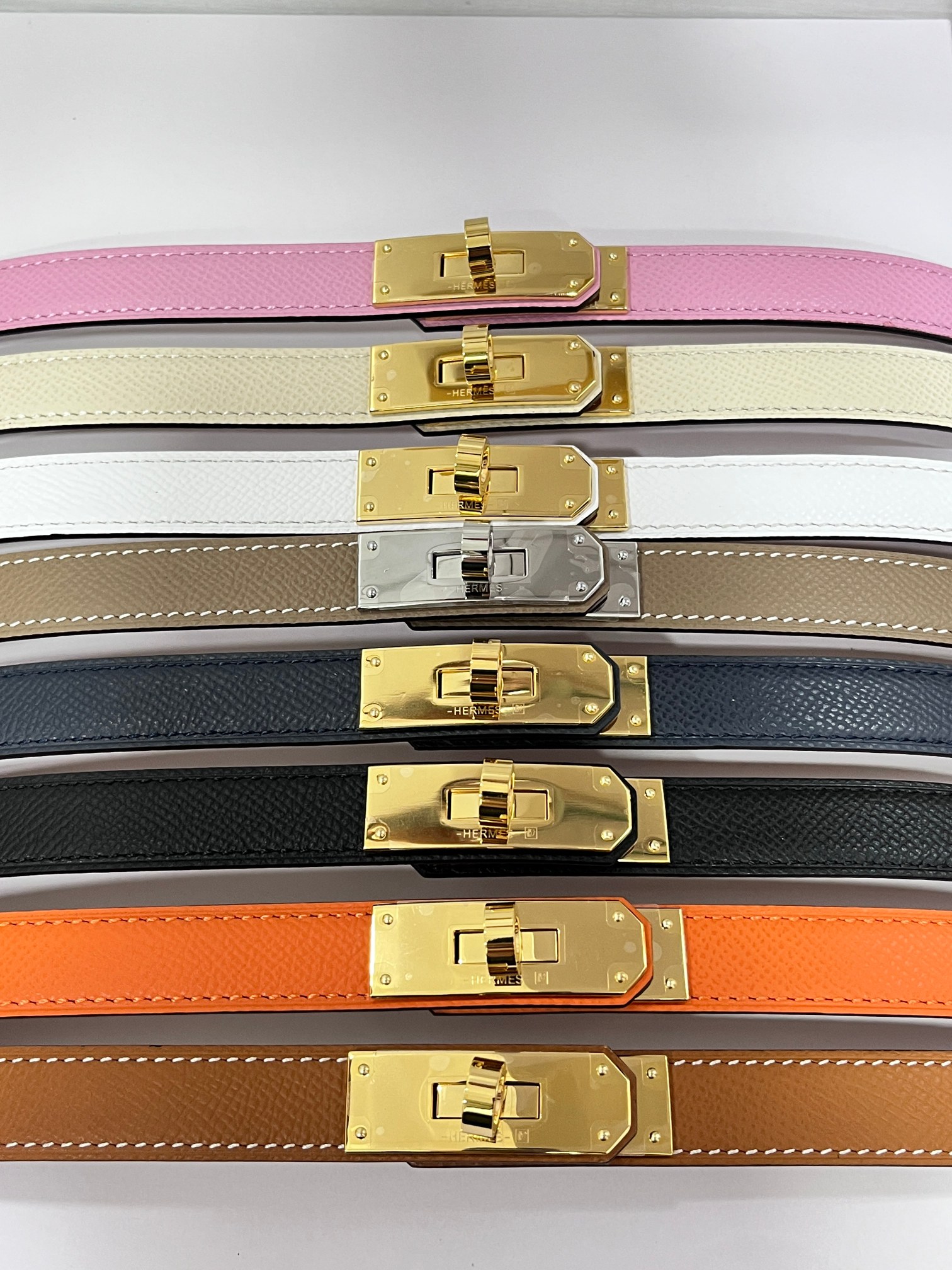 Hermes Kelly Belts Calfskin Cowhide Epsom