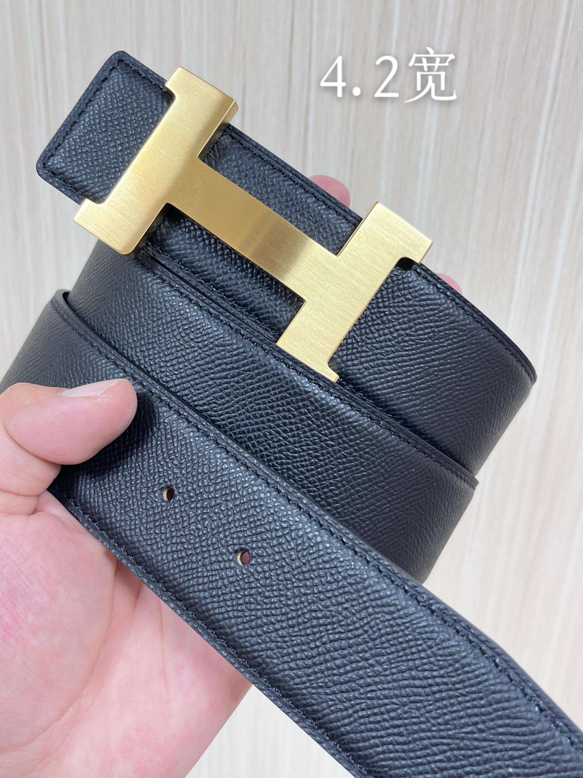 Hermes Style Black Leather Men's Belts Lookbook Reference image 1