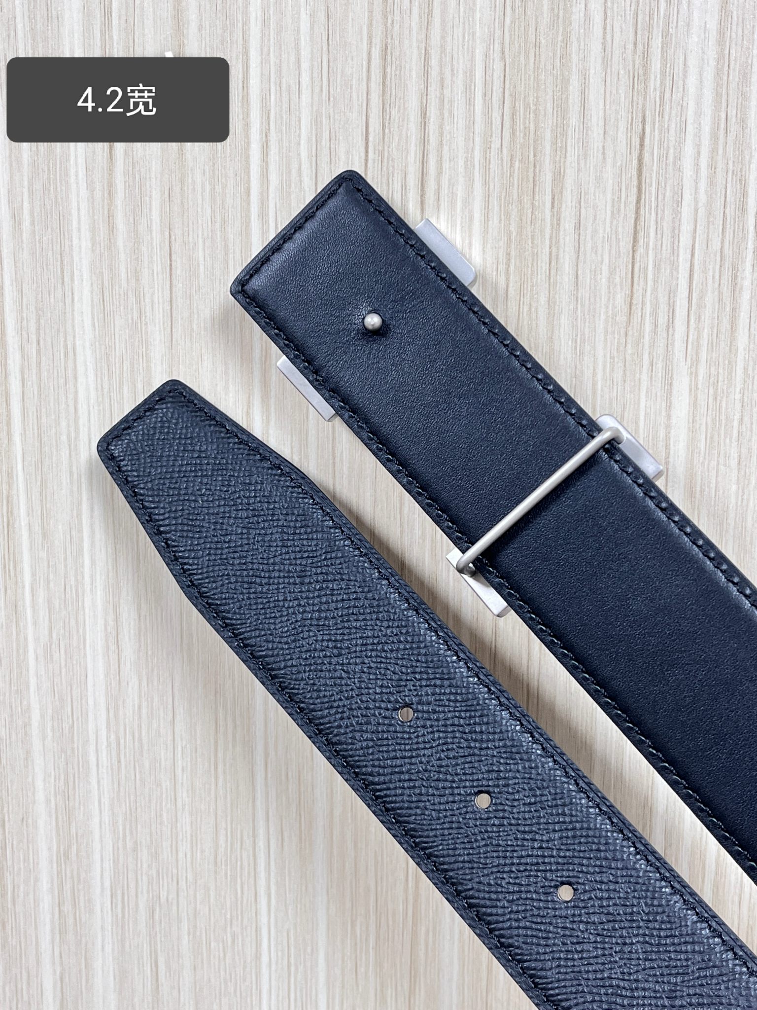Hermes Style Black Leather Men's Belts Lookbook Reference image 1