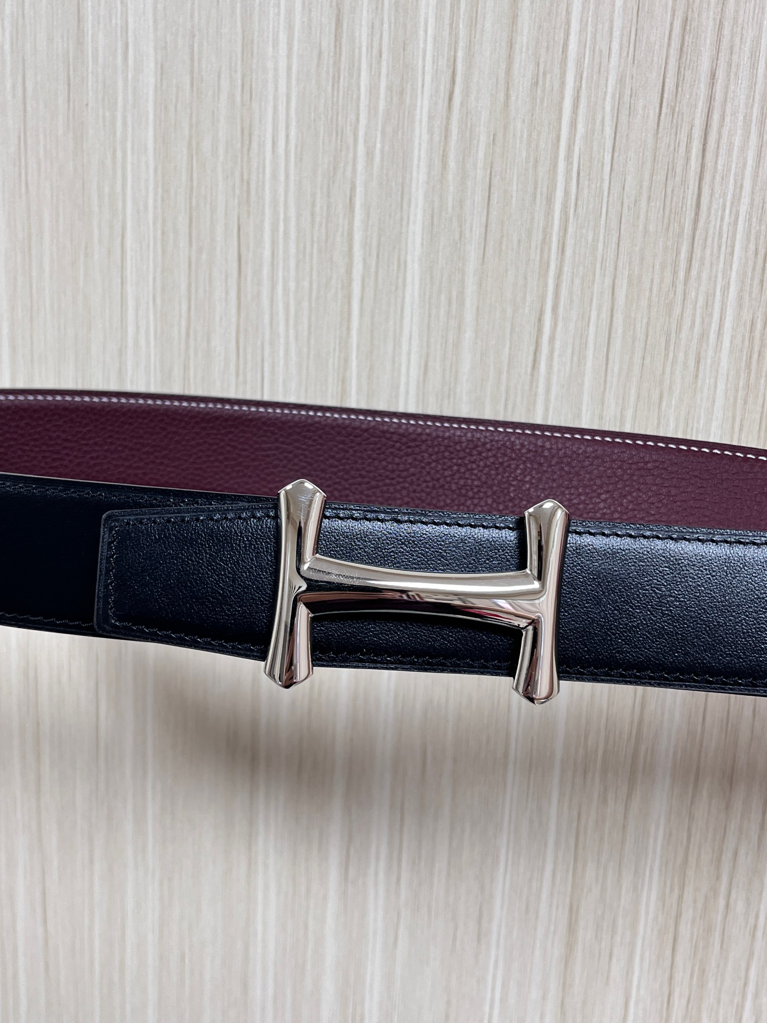 Hermes Style Black Leather Men's Belts Lookbook Reference image 1