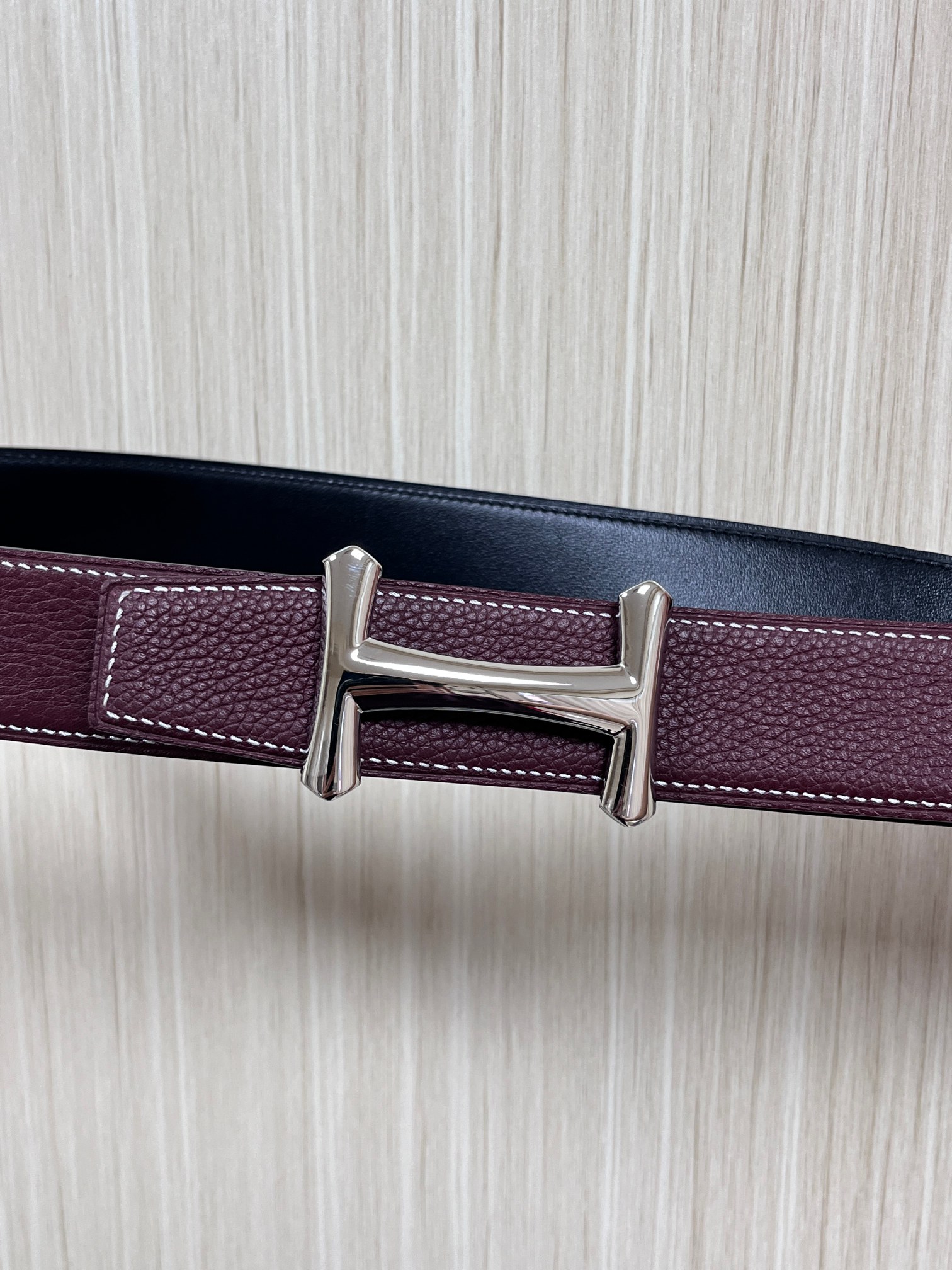 Hermes Style Black Leather Men's Belts Lookbook Reference image 2