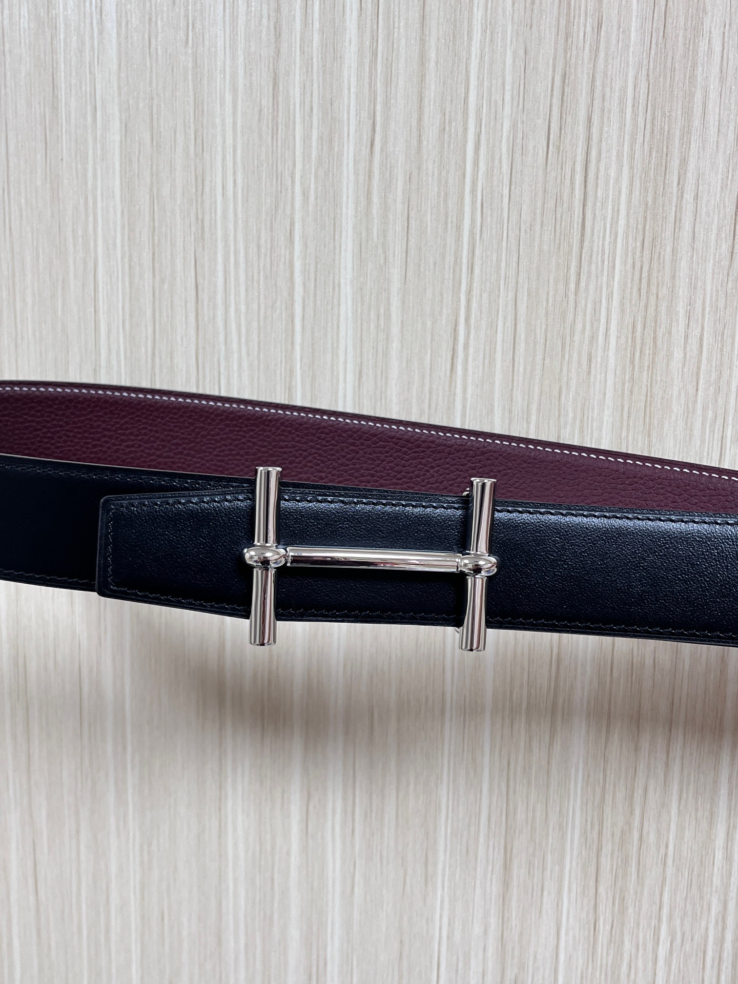 Hermes Style Black Leather Men's Belts Lookbook Reference image 1