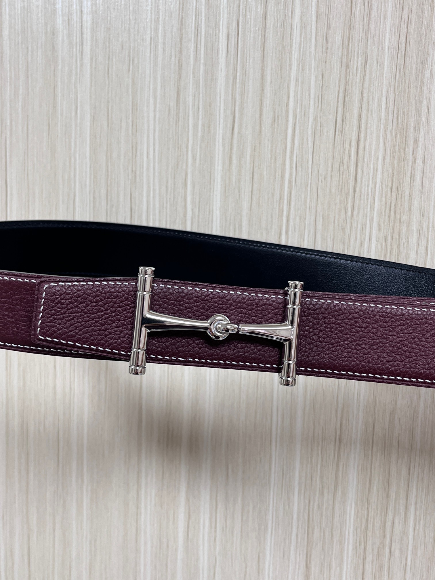 Hermes Style Black Leather Men's Belts Lookbook Reference image 2