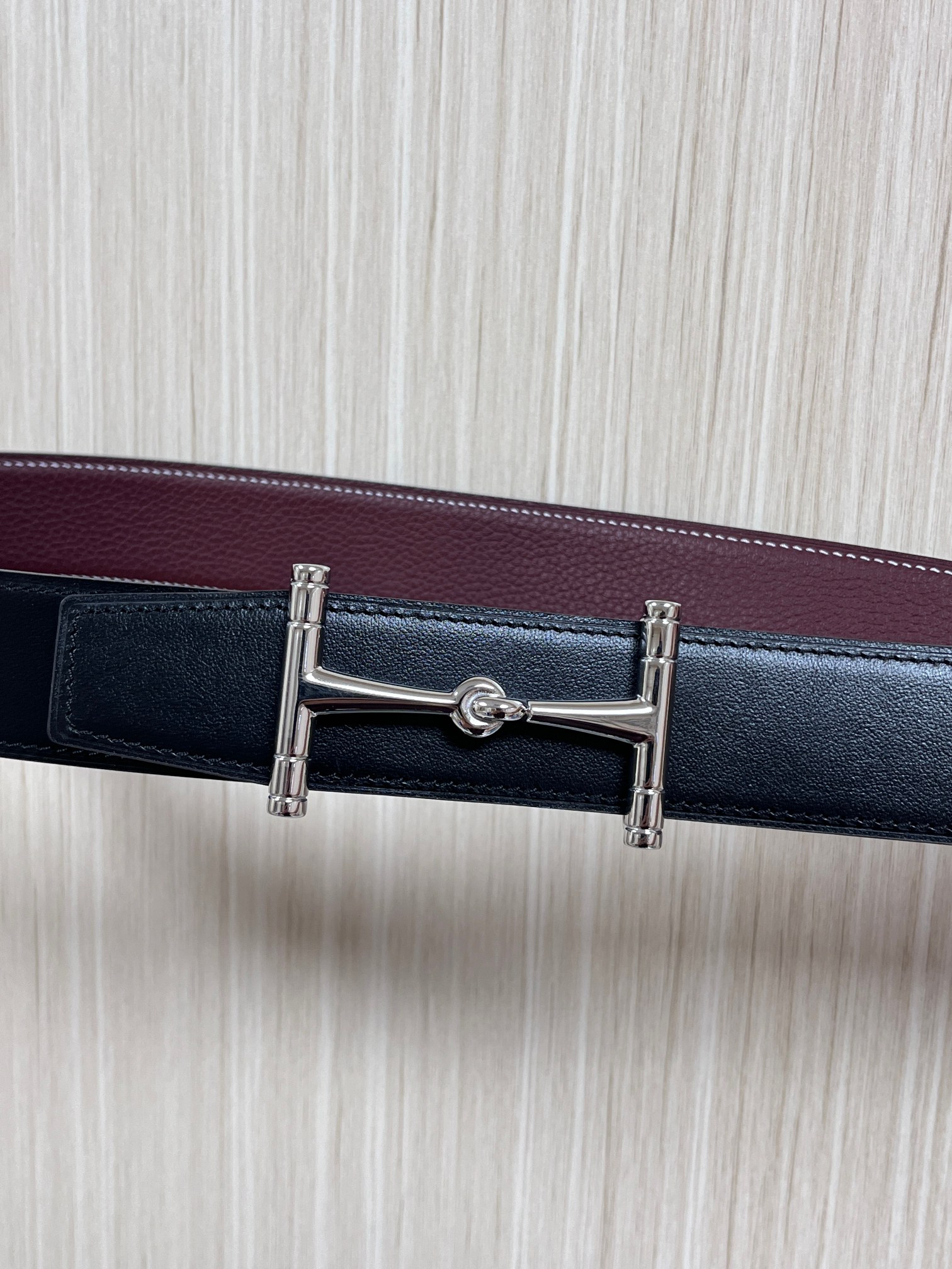 Hermes Style Black Leather Men's Belts Lookbook Reference image 1