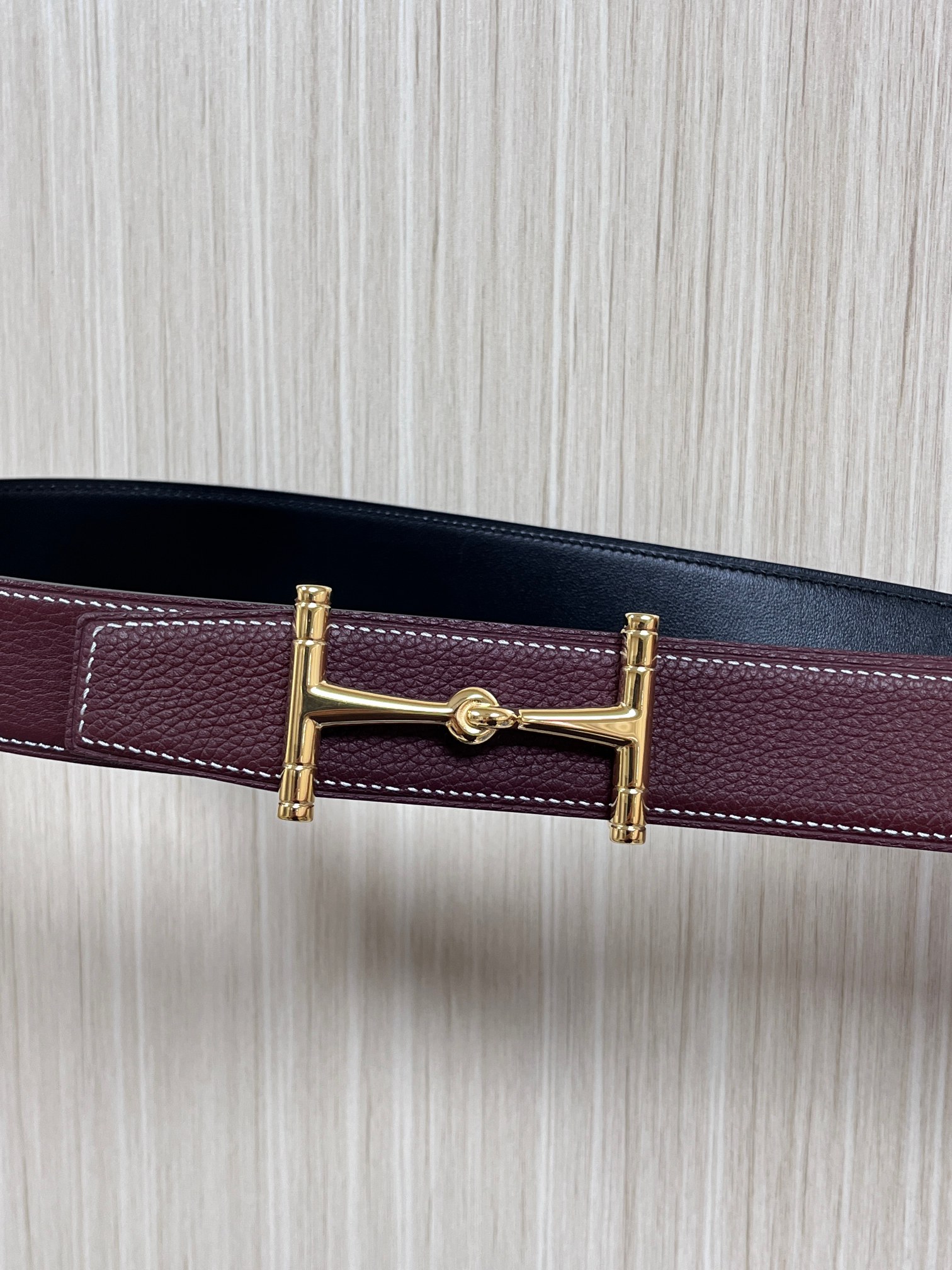 Hermes Style Black Leather Men's Belts Lookbook Reference image 2