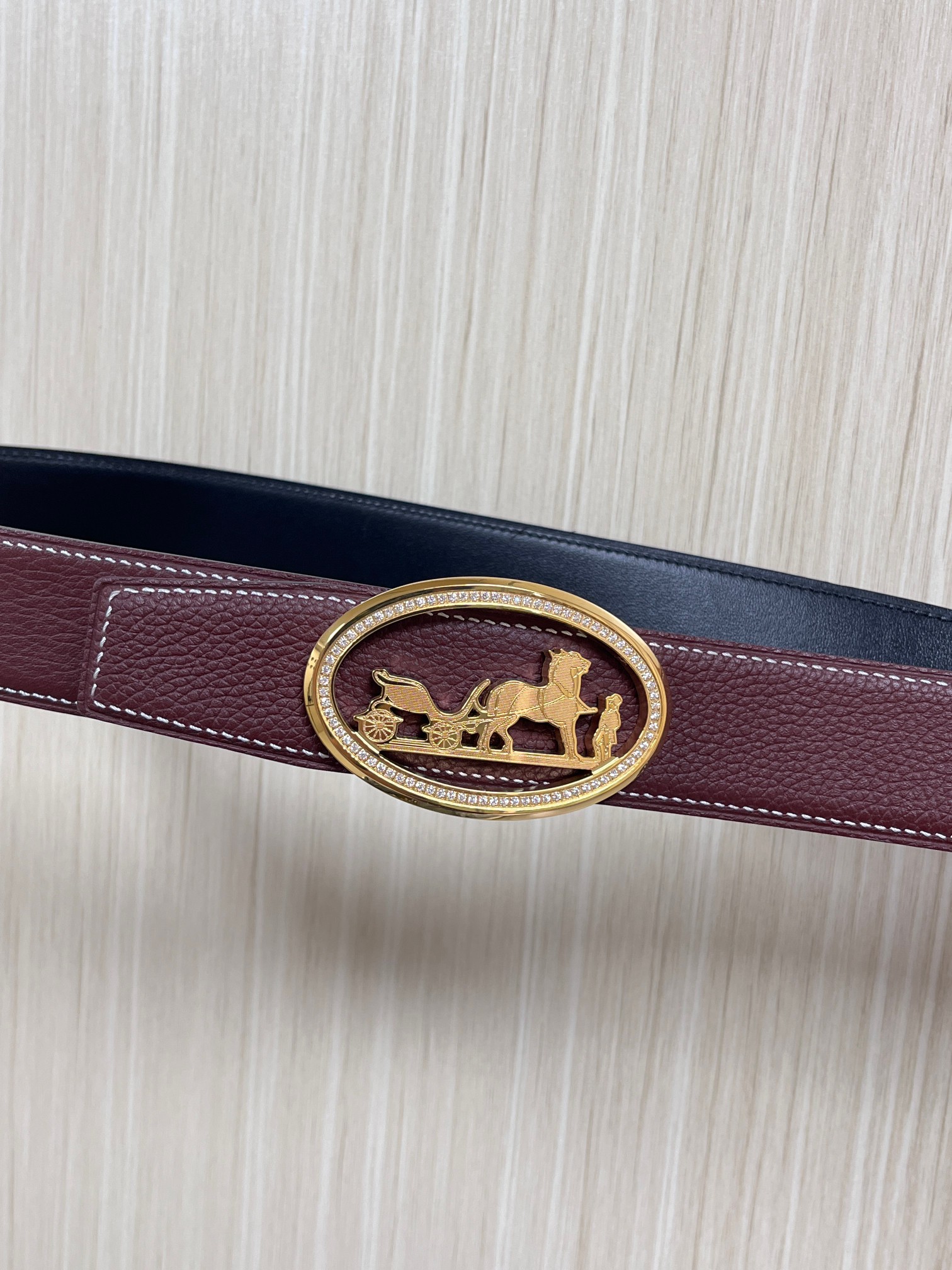 Hermes Style Black Leather Men's Belts Lookbook Reference image 2