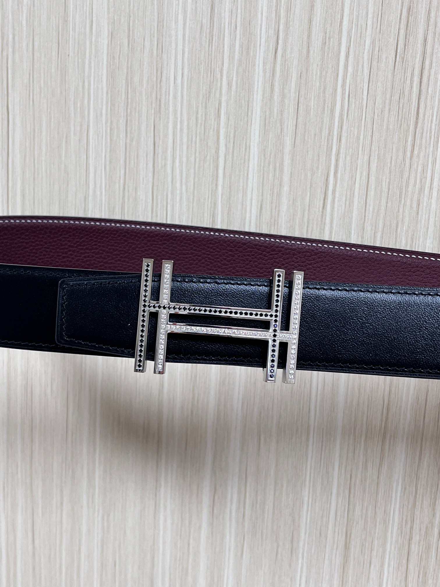 Hermes Style Black Leather Men's Belts Lookbook Reference image 1