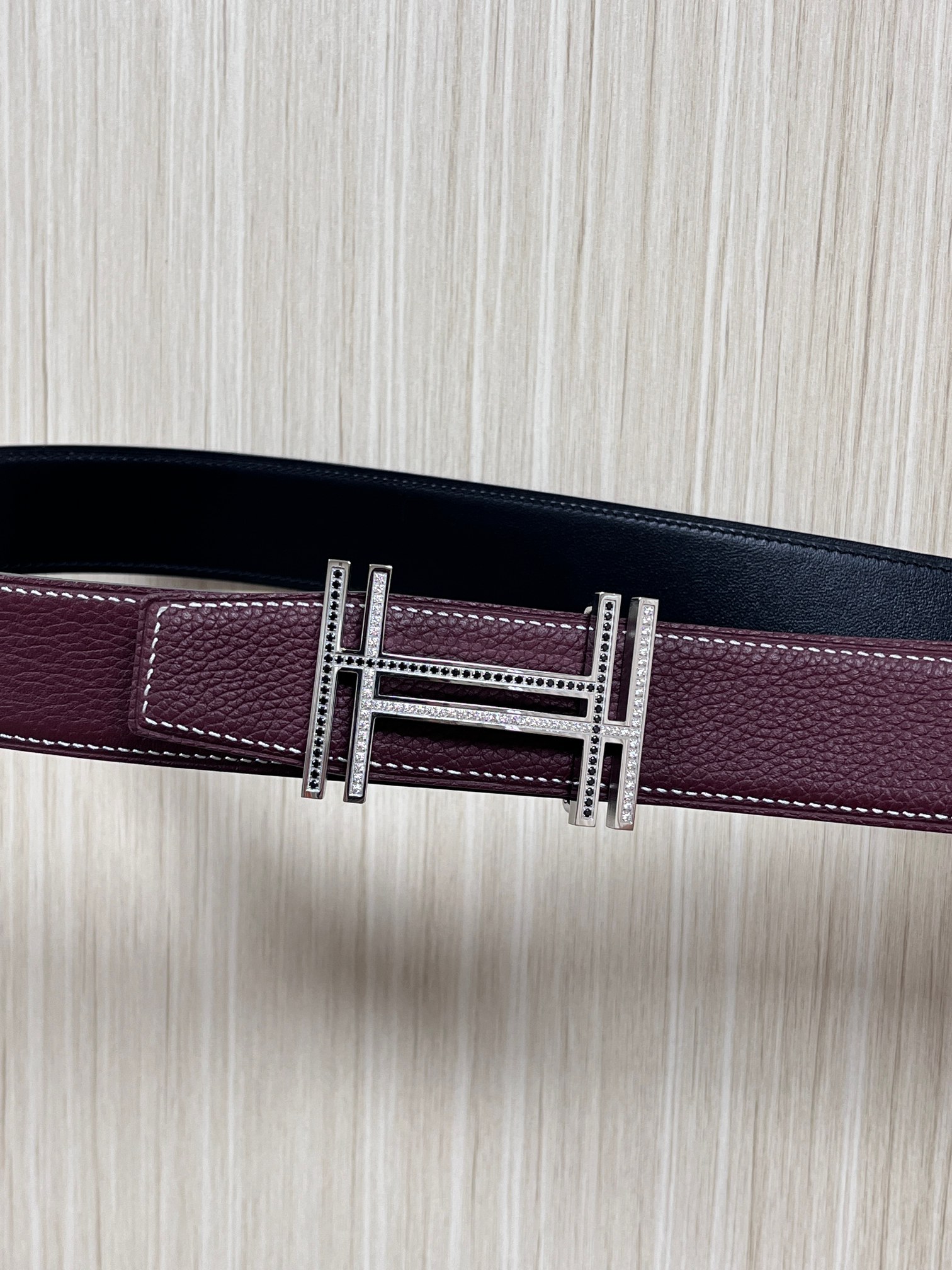 Hermes Style Black Leather Men's Belts Lookbook Reference image 2
