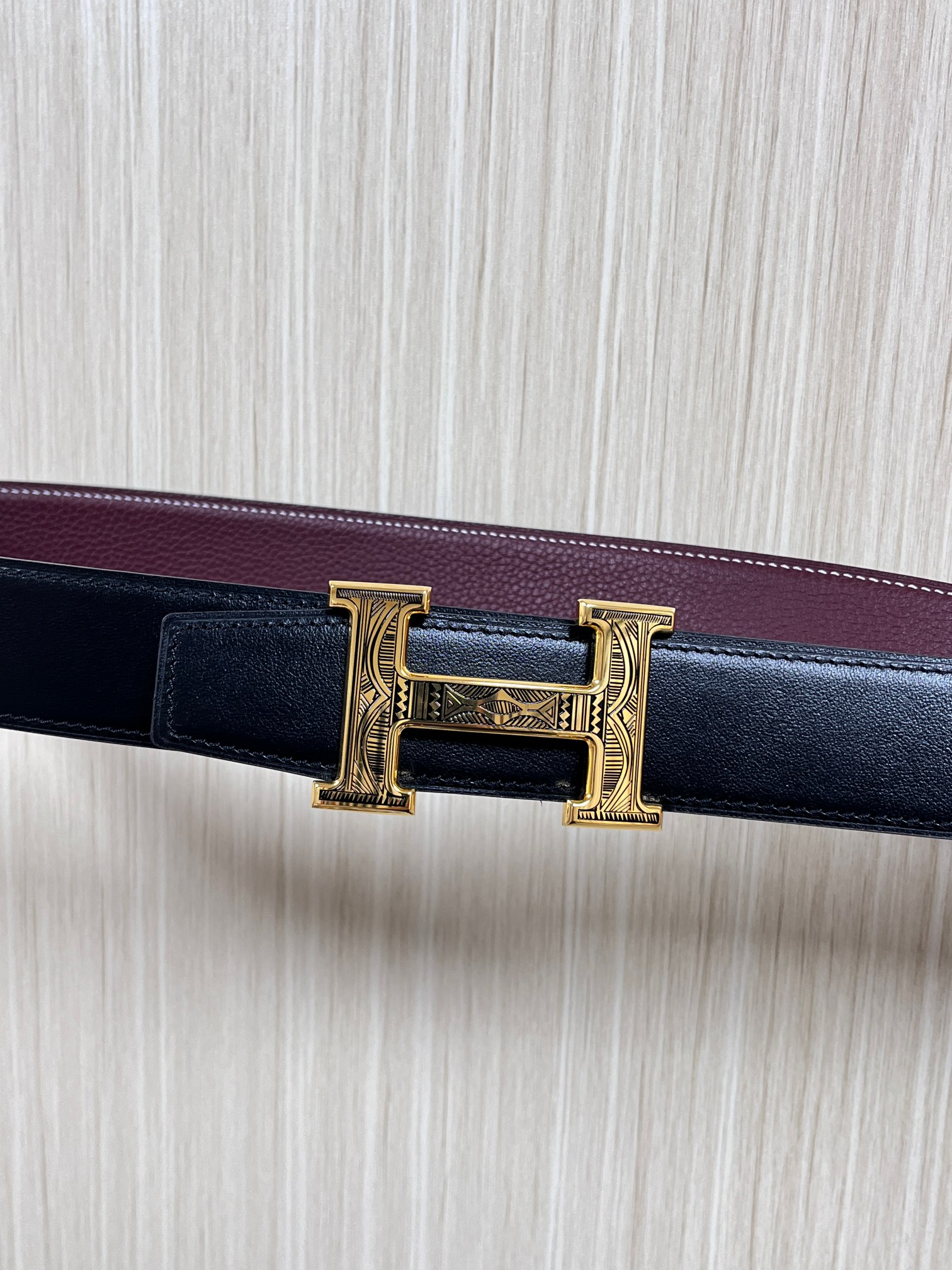 Hermes Style Black Leather Men's Belts Lookbook Reference image 1