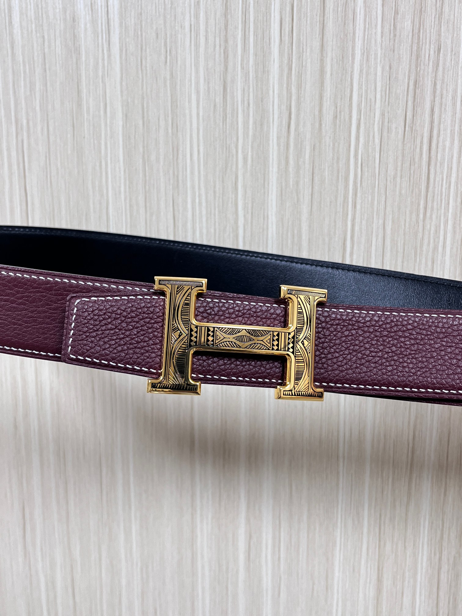 Hermes Style Black Leather Men's Belts Lookbook Reference image 2