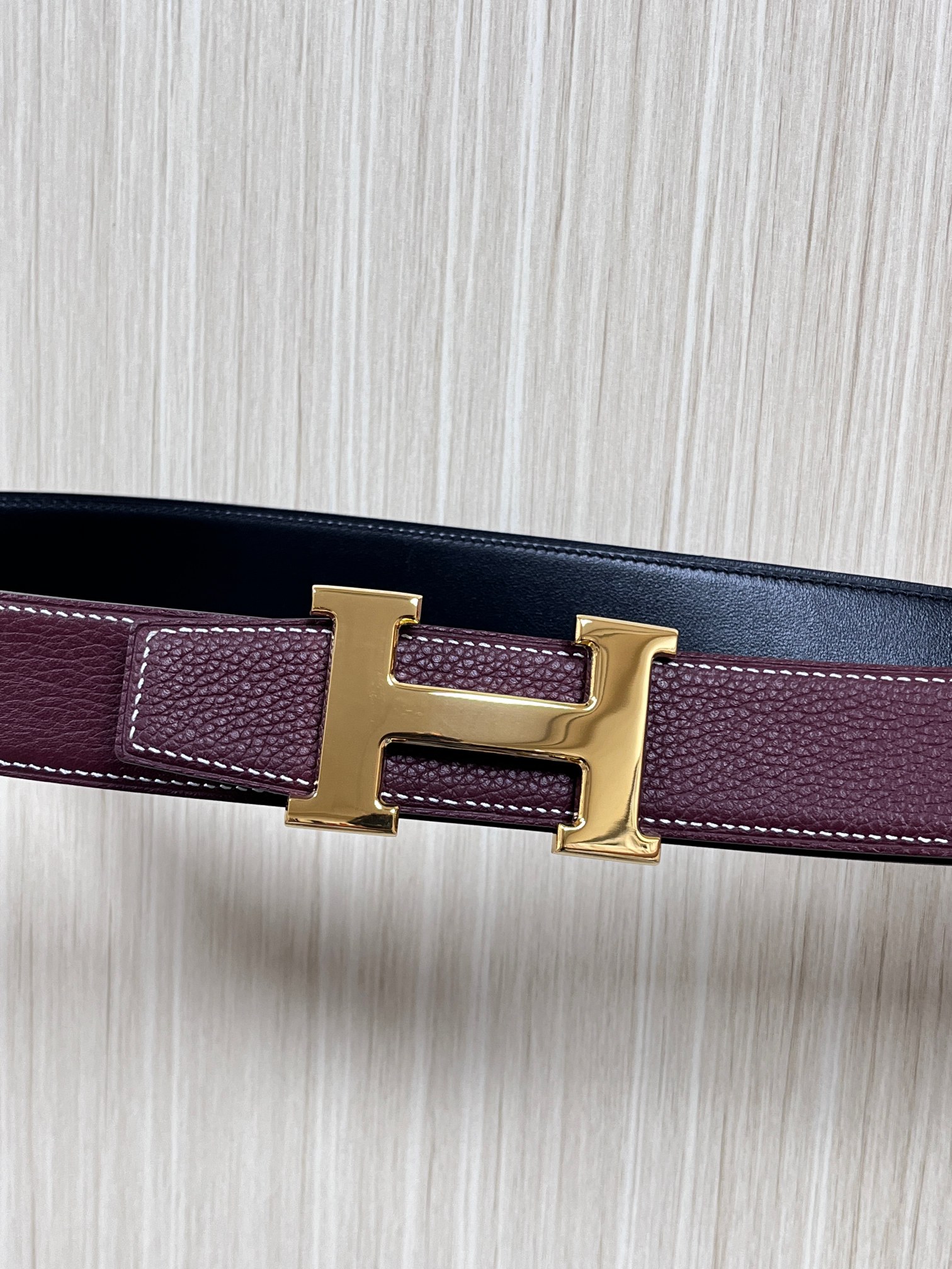 Hermes Style Black Leather Men's Belts Lookbook Reference image 2
